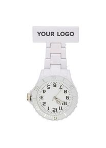 Objet publicitaire : Montre d'infirmière | blanc | Personnalisable avec votre logo