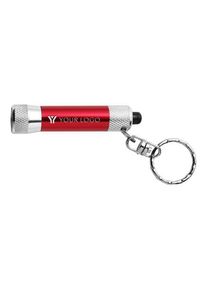 Objet publicitaire : Porte-clés torche 1 LED | bleu cobalt | Personnalisable avec votre logo