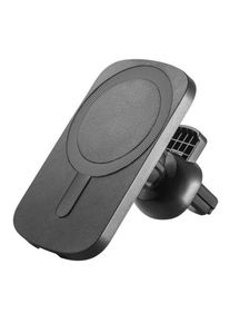 Objet publicitaire : KOCH. Support pour smartphone de voiture avec chargeur magnétique sans fil 15W en ABS recyclé (100 % rABS) | Noir |