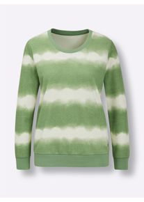 feel good Dames shirt in eucalyptus/champagne bedrukt ,maat 36/38, Witt, 60% Katoen, 40% Polyester