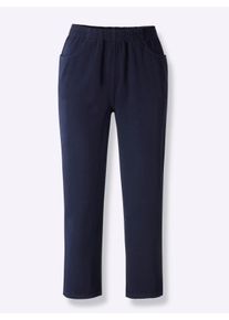Damen Caprihose aus reiner Baumwolle in marine ,Größe 38, WITT, 100% Baumwolle