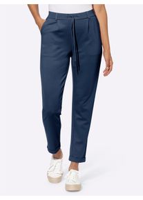 Dames Jogpants van interlock in donkerblauw ,maat 36, WITT, 58% Viscose, 36% Polyamide, 6% Elastan