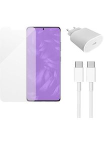 Caricatore rapido (20W) & cavo (USB-C) & pellicola protettiva | Samsung Galaxy S21 5G