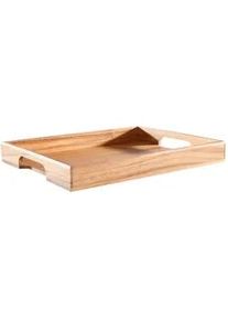 Homeware Profession. Tablett , Akaziefarben , Holz , Akazie , Schichtholz , Holz , rechteckig , 36x5x44 cm , Lfgb , lebensmittelecht , Geschirr, Tischkultur & Serviergeschirr, Tabletts