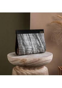 Holzkern Handtasche Uniqase Chinara Weißer Schiefer Clutch