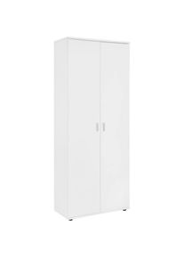 Xxxl Schuhschrank , Weiß , Holzwerkstoff , 5 Fächer , 69x176x34 cm , Made in EU , Garderobe, Schuhaufbewahrung, Schuhschränke