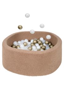My Baby Lou Bällebad , Goldfarben, Transparent, Perlmutt, Cappuccino , Kunststoff, Textil , 30 cm , EN 71 , Spielzeug, Kinderzelte
