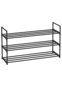 Boxxx Schuhregal , Schwarz , Metall, Kunststoff , 92x54x30 cm , erweiterbar, stehend , Garderobe, Schuhaufbewahrung, Schuhregale