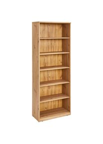 Xora Regal , Eiche Artisan , Holzwerkstoff , 5 Fächer , 72x194x36 cm , Typenauswahl , Wohnzimmer, Regale, Bücherregale