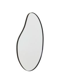 Mid.you Wandspiegel , Schwarz , Metall, Glas, Holzwerkstoff , oval , 52x87x2.5 cm , Bsci , Garderobe, Garderobenspiegel