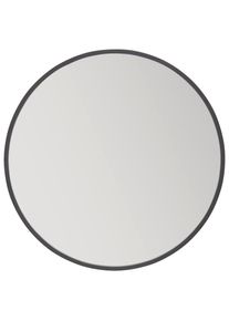 Mid.you Wandspiegel , Schwarz , Metall, Glas, Holzwerkstoff , rund , 100x100x1.5 cm , Garderobe, Garderobenspiegel