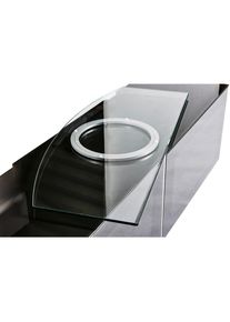 Xxxl Tv-Drehplatte , Klar, Alufarben , Metall, Glas , 90x2.5x38 cm , Drehkranz kugelgelagert , Wohnzimmer, TV Möbel, TV-Zubehör