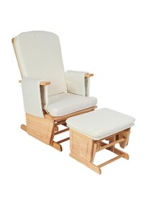 My Baby Lou Stillstuhl , Creme, Naturfarben , Holz, Textil , Kautschukholz , massiv , 56x101x73 cm , Füttern, Stillen, Stillstühle