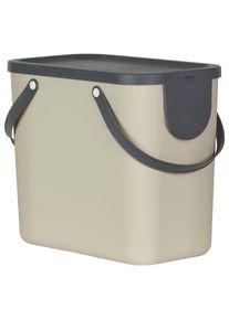 Rotho Abfallsammler , Beige , Kunststoff , 25 l , 23.5x34x40 cm , Blauer Engel, Reach, DIN EN ISO 9001 , Küchen, Küchenausstattung, Abfallsysteme