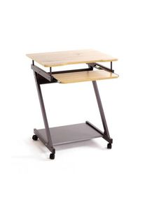 Xxxl Computertisch , Anthrazit, Schwarz, Eichefarben , Metall, Holzwerkstoff , rechteckig , 49x76x60 cm , ausziehbar, justierbare Füße , Büromöbel,