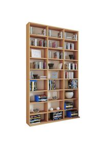 Mid.you Regal , Buchefarben , Holzwerkstoff , 24 Fächer , 102x183x18 (23) cm , Wohnzimmer, Regale, Bücherregale