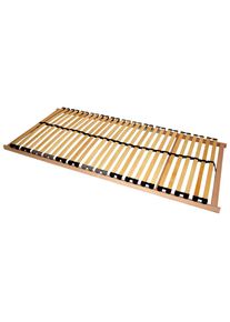 Beco Lattenrost , Holz , Birke , furniert , 5-Zonen , 100x200 cm , Made in Germany , bewegliche Leistenlagerung, Federleisten mit Duokappen,