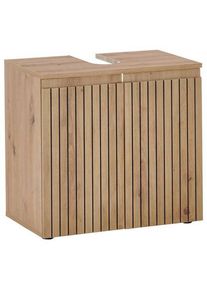 Mid.you Waschbeckenunterschrank , Eiche Artisan , Holzwerkstoff , 1 Fächer , 60x57x36 cm , stehend , Holzmöbel, Holzschränke, Waschbeckenunterschränke