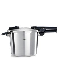 Fissler Schnellkochtopf , Silberfarben , Metall , 6,0 l , Made in Germany , Druckregelventil, Sicherheitsverschluss , Kochgeschirr, Töpfe,