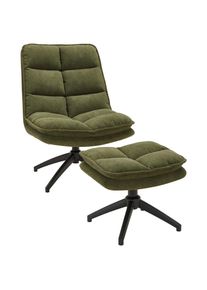 Hom´in Hom`in Relaxsesselset , Grün , Metall, Textil , 65x92x81 cm , Relaxfunktion , Wohnzimmer, Sessel, Relaxsessel