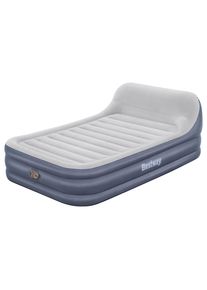 Bestway Luftbett Sleekflow 67923 , Hellgrau, Dunkelblau , Kunststoff , 152x84x226 cm , RoHS, SGS-geprüft , integrierte elektrische Pumpe, beflockte