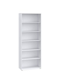 Xxxl Regal , Weiß , Holzwerkstoff , 5 Fächer , 73.7x197.5x34.8 cm , Typenauswahl, Beimöbel erhältlich, stehend , Wohnzimmer, Regale, Bücherregale