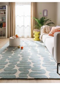 Tapis poil ras Ally Menthe 120x170 cm - Tapis poil court design moderne pour salon