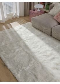 benuta Pop Pestävä korkeakasvoinen matto Nanuk Valkoinen 60x120 cm Weiß Uni