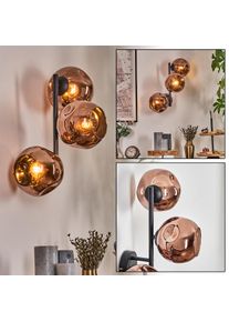 hofstein Ripoll Kogellampje, Wandlamp Koperkleurig, 3-lichts