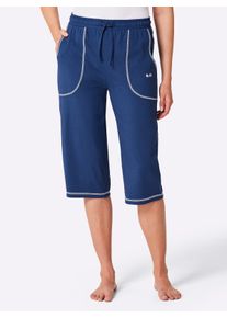 feel good Dames Capri-legging in koningsblauw ,maat 36/38, Witt, 95% Katoen, 5% Elastan