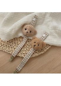Cute Bear Baby Pacifier Clip Chain Dummy Holder Soother Pacifier Clips Strap Nipple Holder Infant Feeding Babies Accessories