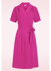 Banned Retro Judy Wrap Kleid in Beerenrosa