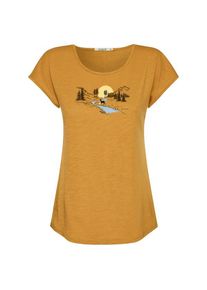 Greenbomb Womens Nature Deer River Cool T-Shirt T-shirt Dames (XL |geel)