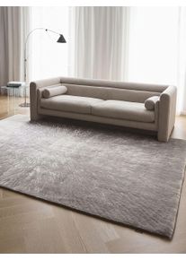 Tapis poil ras Munira Gris 160x230 cm - Tapis poil court design moderne pour salon