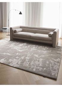 Tapis poil ras Munira Gris 160x230 cm - Tapis poil court design moderne pour salon