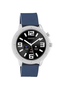 OOZOO Smartwatch Silver Blue Rubber Strap Q00315 Q00315