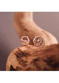 Holzkern Earrings Women Rose Gold and Olive
