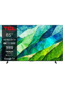 Televizor TCL MiniLed 85C855, 214 cm, Smart Google TV, 4K Ultra HD, 100Hz, Clasa F (Model 2024)