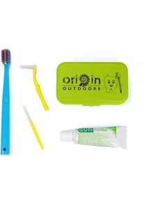 Origin Outdoors Travel Zahnputzset, zusammensteckbare Zahnbürste, grün