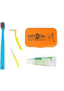 Origin Outdoors Travel Zahnputzset, zusammensteckbare Zahnbürste, orange
