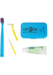 Origin Outdoors Travel Zahnputzset, zusammensteckbare Zahnbürste, blau
