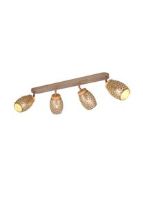 REALITY Bidar Deckenspot Braun, 4-flammig