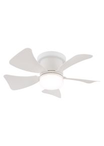 Hines Ventilateur de plafond lumineux Luminaires Globo Lighting LED Blanc, 1 lumière, Télécommandes