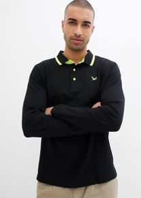 Pikétröja av ren ekologisk bomull - svart - storlek 48/50 (M) - bonprix