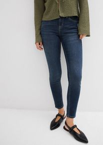 Skinny jeans med hög midja och stretch - blå - storlek 52 - bonprix