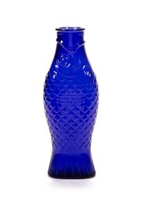 Fles Bouteille Poisson bleu cobalt Serax