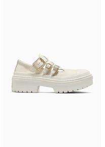 Converse pantofi de piele Chuck Taylor All Star Lugged Heel MJ femei, culoarea alb, cu platforma, A10617C