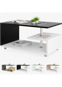 Casaria Mesa de centro Orlando Blanco/Negro 95x55x50cm