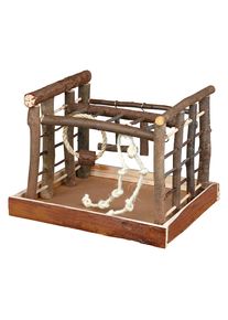 Trixie Parco giochi in legno per parrocchetti Naturale con L 35 x L 29 x H 25 cm