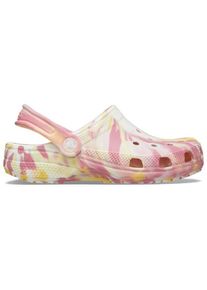 Crocs Kids Classic Glow Marbled Clog Sandalen Kinderen (23-24 |roze/beige)